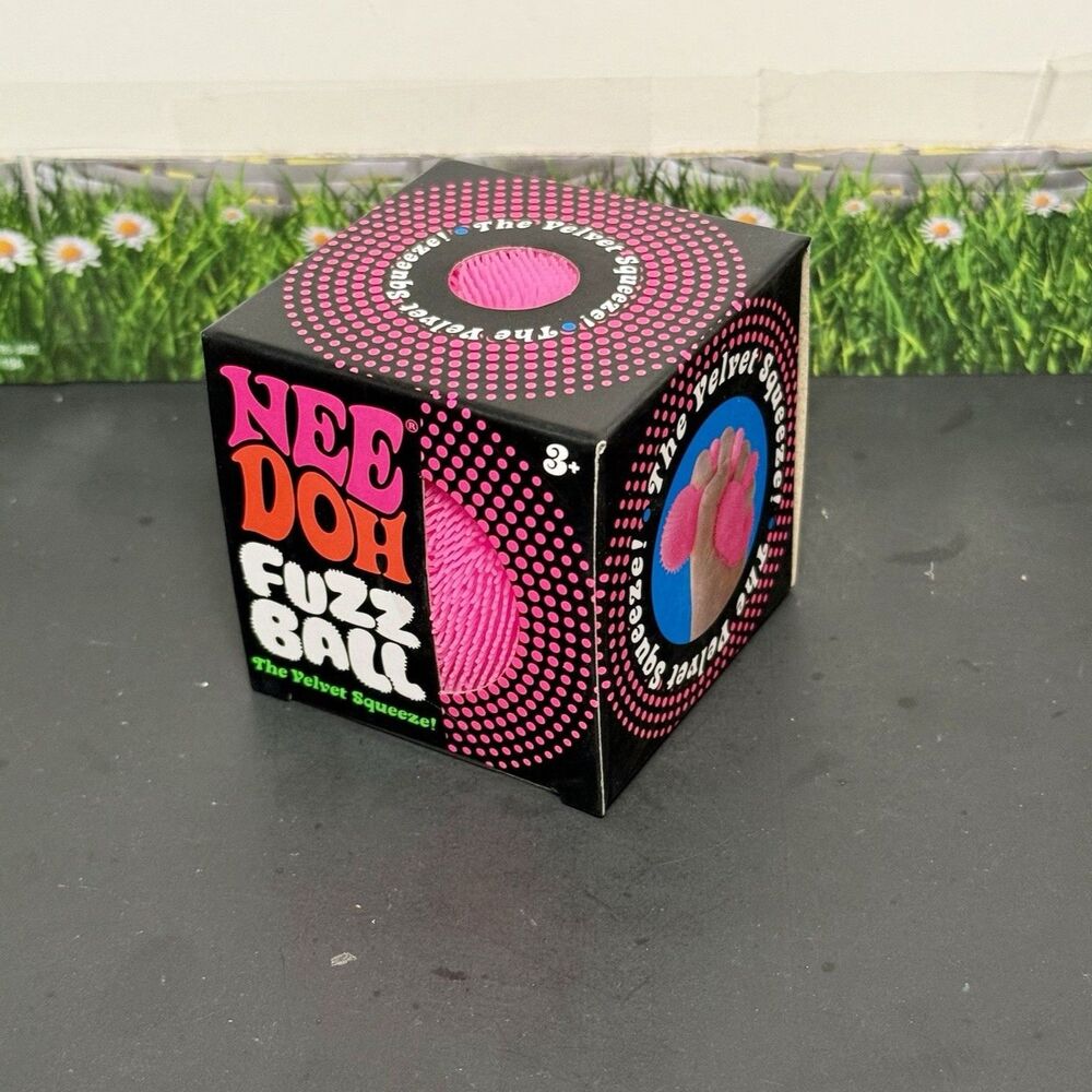 AUTHENTIC NEEDOH Fuzz Ball Factory Sealed Velvet Squeeze Pink